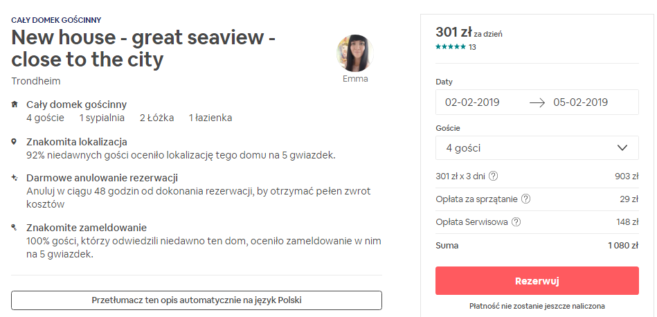 Rezerwacja obiektu