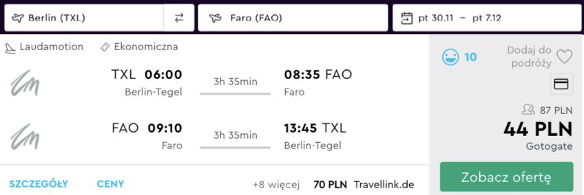 zarezerwuj loty do faro