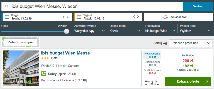 Rezerwacja obiektu