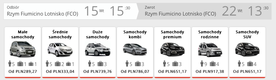 auto w rzymie