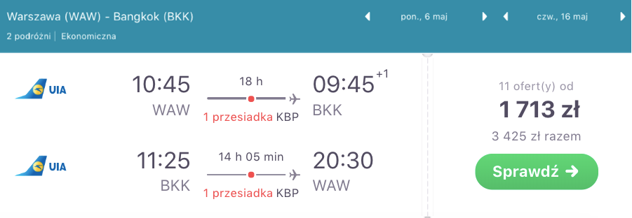 zarezerwuj loty do bangkoku