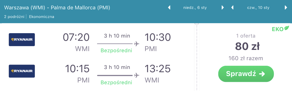 zarezerwuj loty na majorke