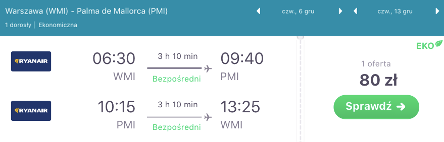 zarezerwuj loty na majorke