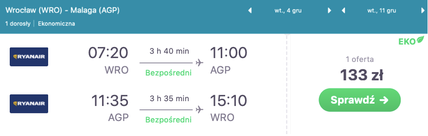 zarezerwuj loty do malagi