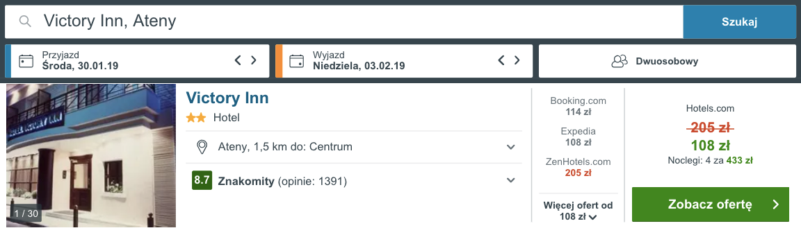 zarezerwuj hotel atenach