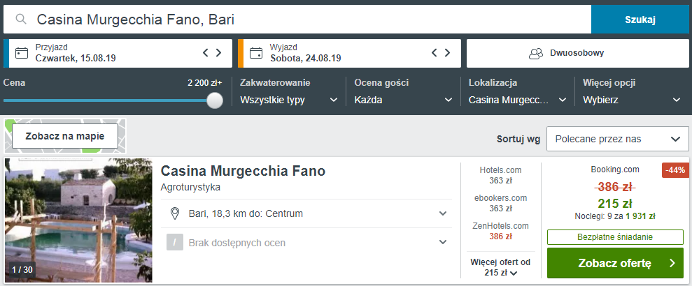 rezerwacja noclegów
