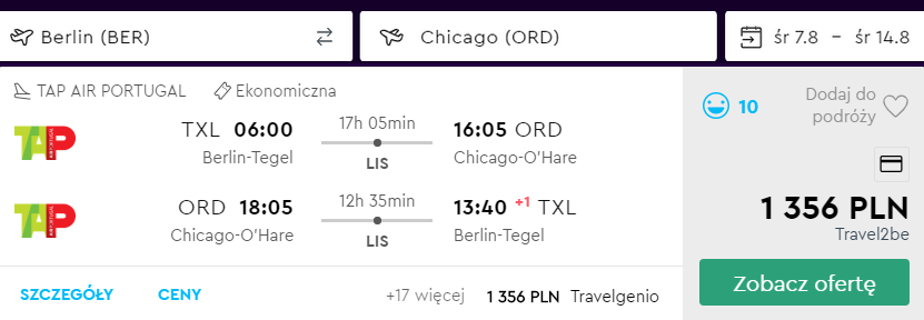 tanie loty w sierpniu do chicago