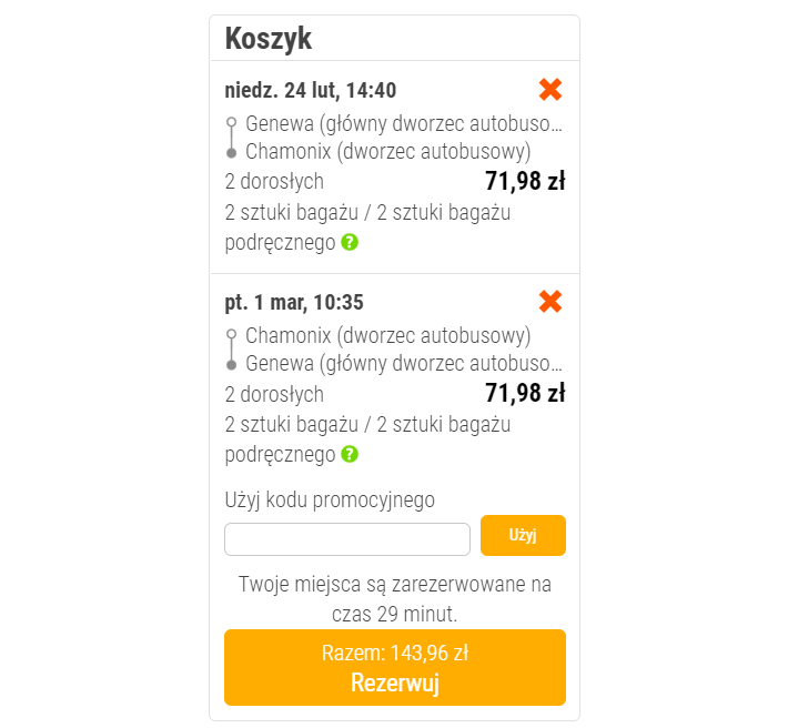 rezerwacja przejazdów