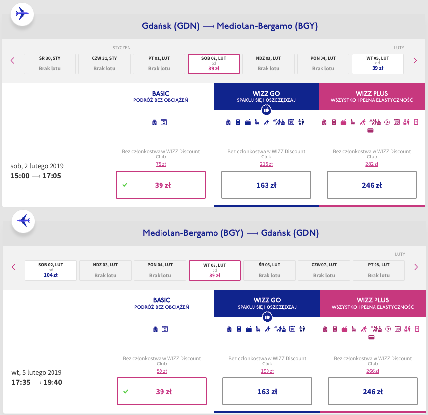zarezerwuj loty do bergamo