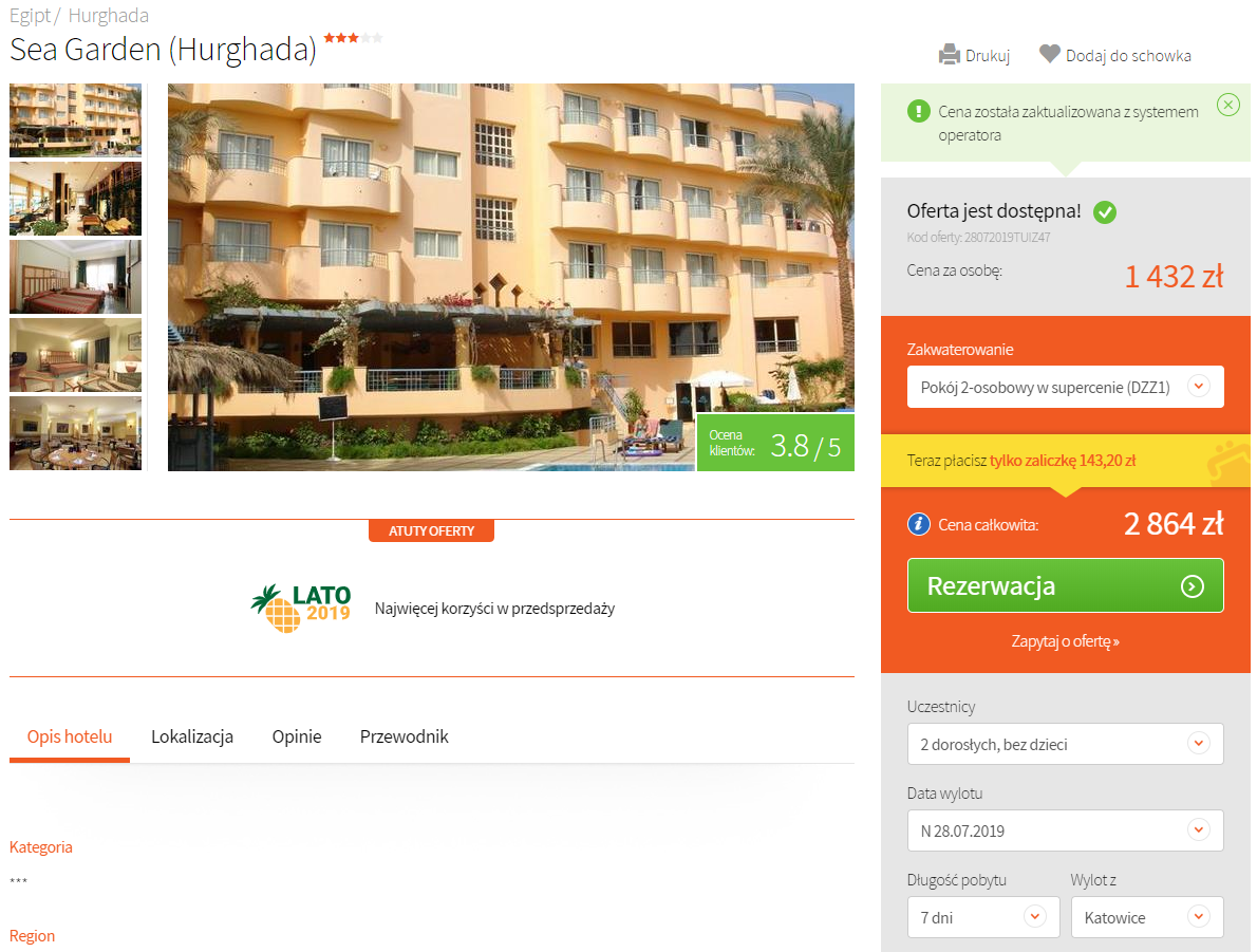 Egipt rezerwacja