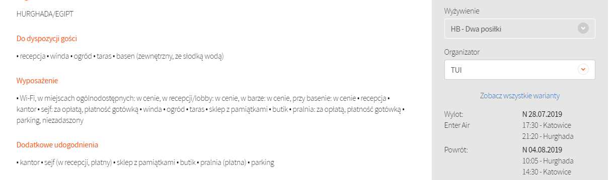 Egipt rezerwacja