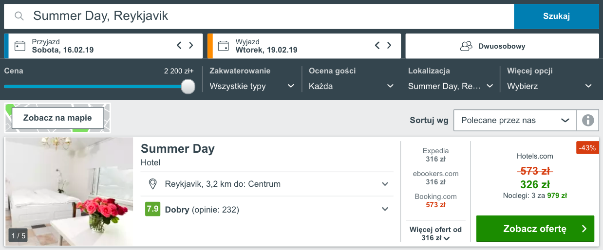 zarezerwuj hotel na islandii