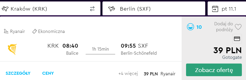 tanie loty do berlina