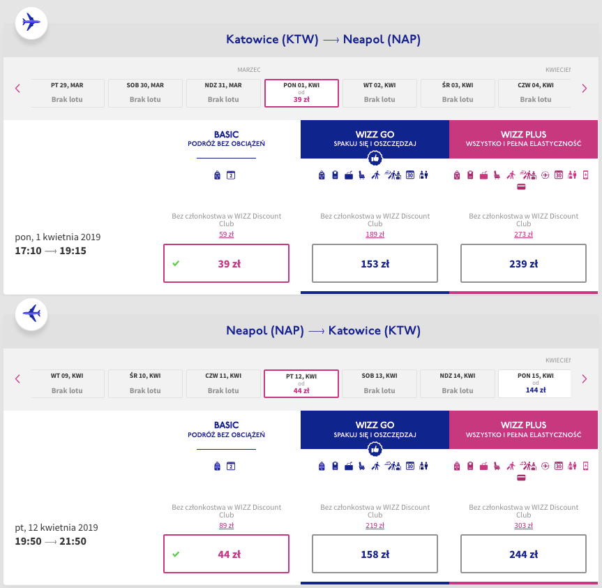 zarezerwuj loty do neapolu