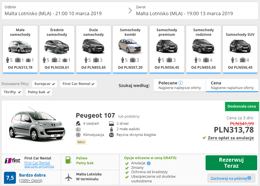 auto na malcie
