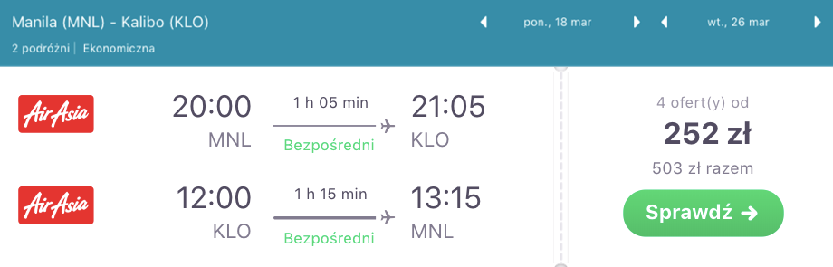 zareerwuj loty do kalibo