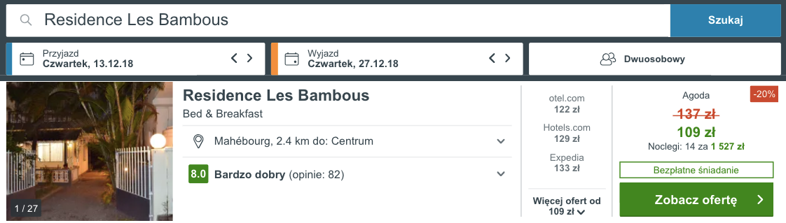 zarezerwuj hotel na mauritiusie