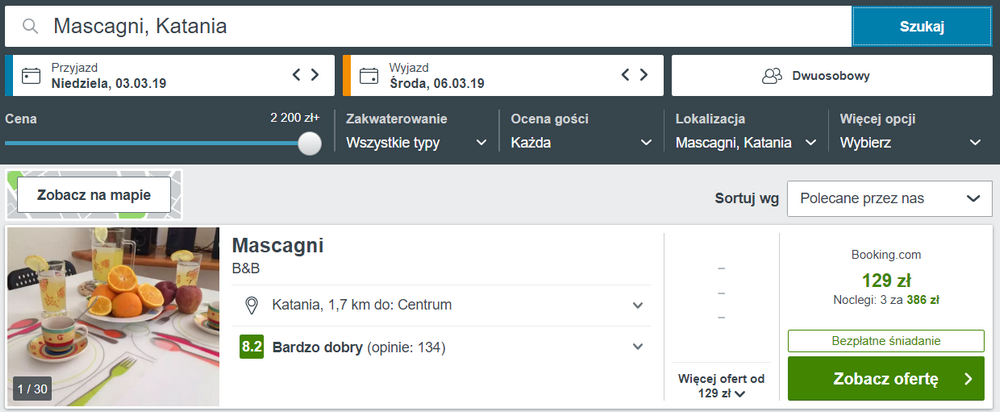 Katania noclegi tanie