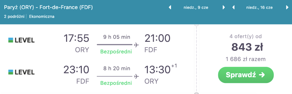 zareerwuj loty na martynike