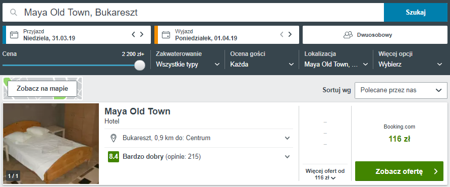 Rezerwacja obiektu