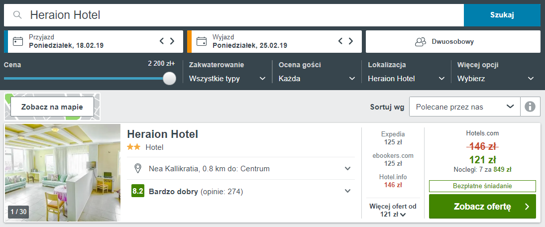 Rezerwacja hotelu