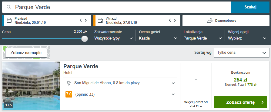 Rezerwacja obiektu