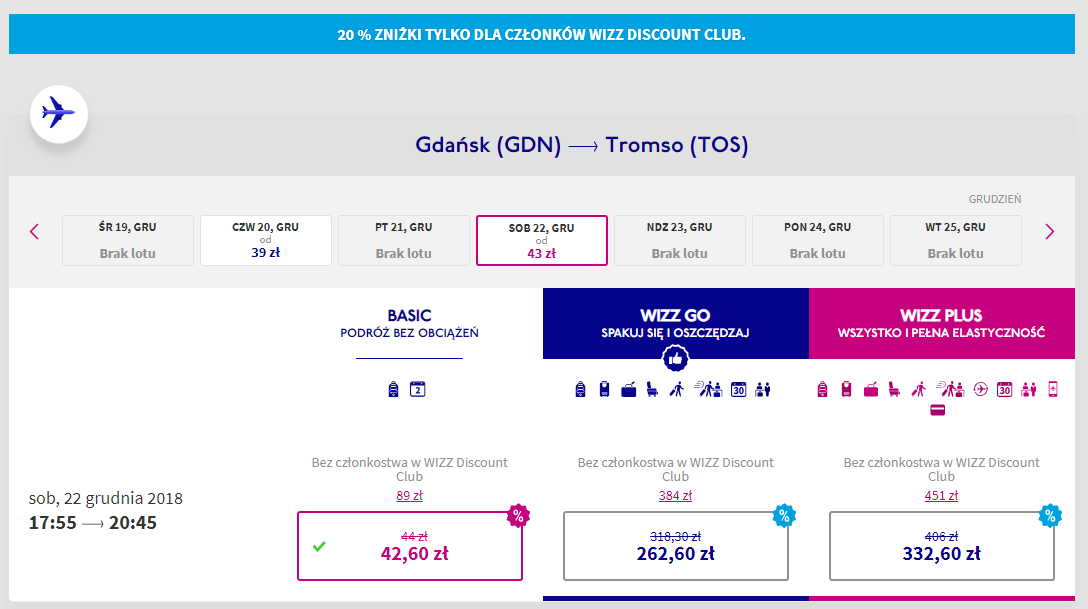 Tromso loty