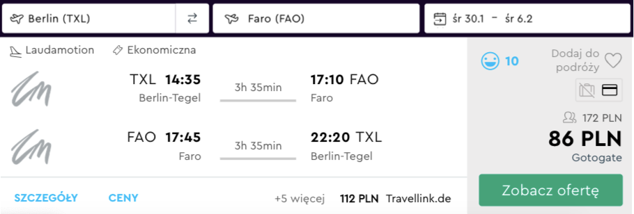 zarezerwuj loty do faro