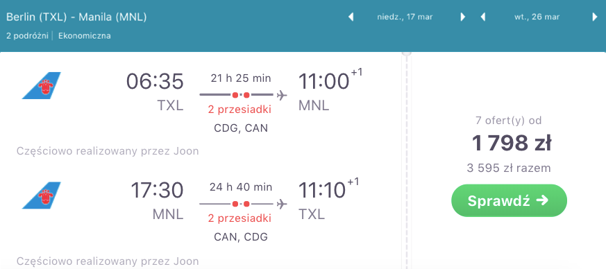 zarezerwuj loty do manili