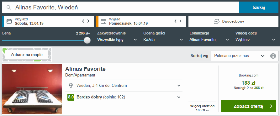 Rezerwacja obiektu