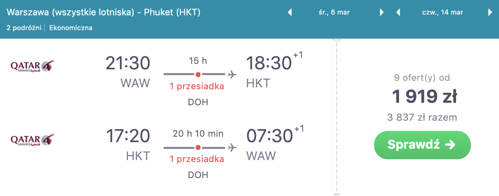 zarezerwuj loty na phuket
