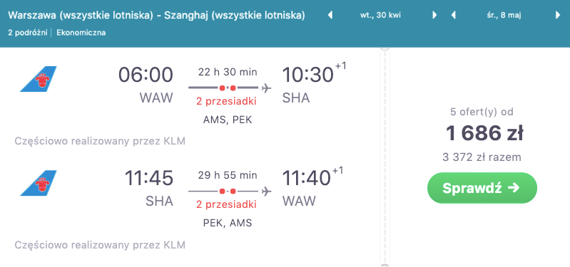 zarezerwuj lotydo szanghaju
