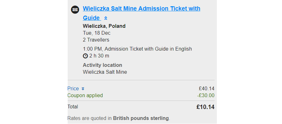 tani bilet wstepu do wieliczki