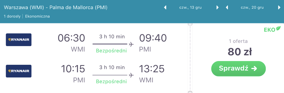 zarezerwuj loty na majorke
