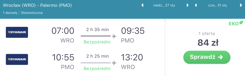 zarezerwuj loty do palermo