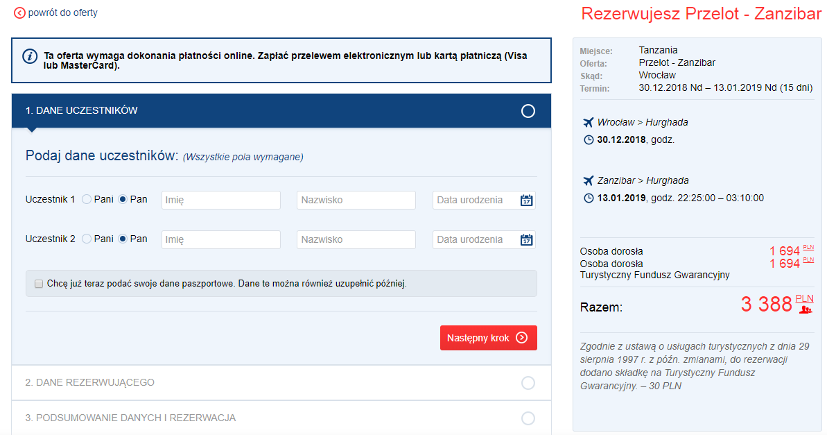 rezerwacja lotów