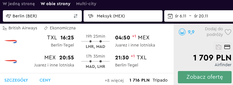 loty meksyk