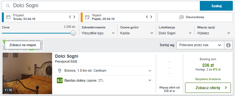 Rezerwacja obiektu