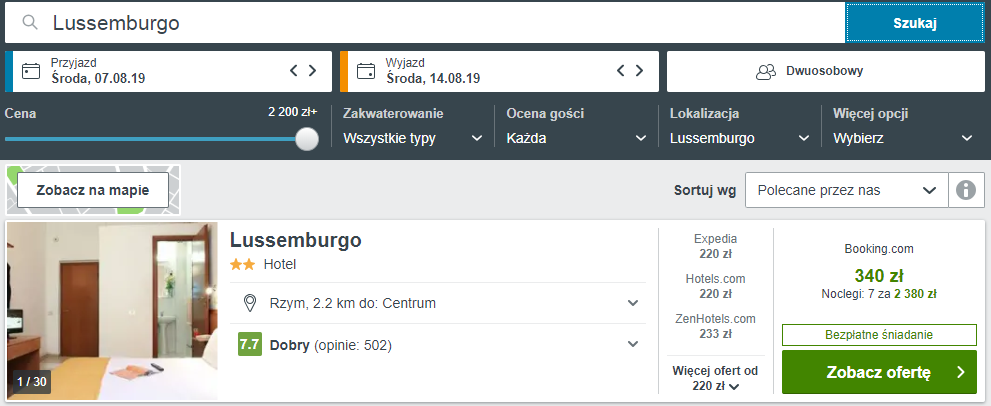 rezerwacja hotelu