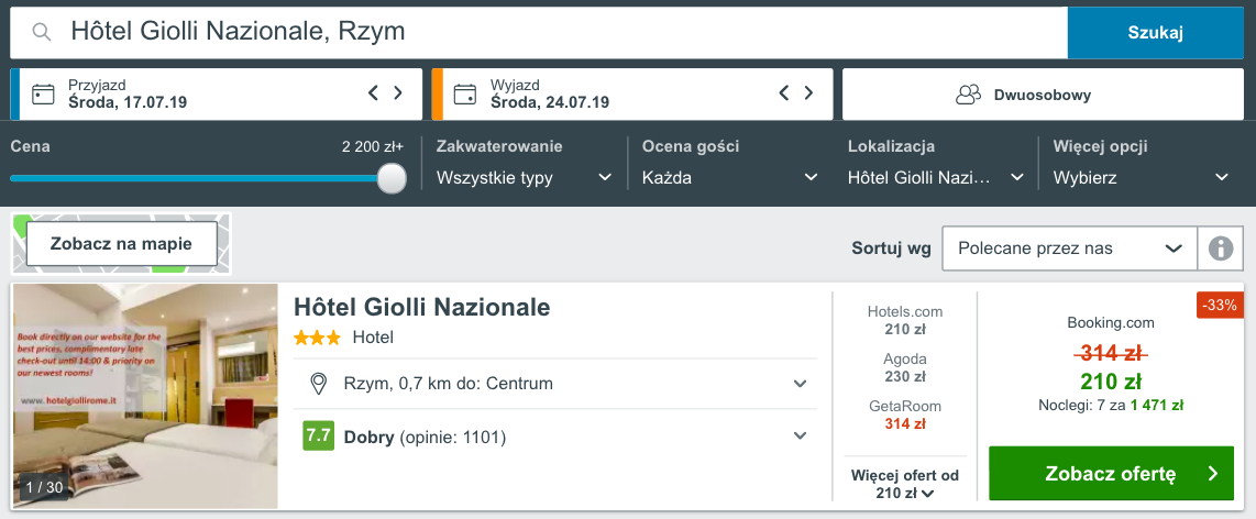 zarezerwuj hotel w rzymie