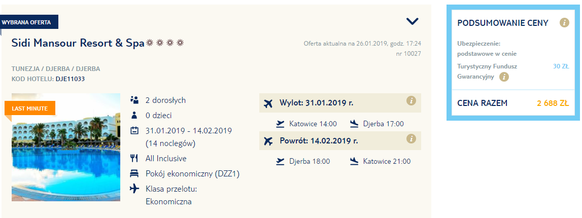 rezerwacja pakietu