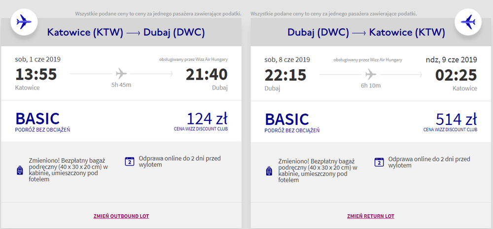 loty do dubaju