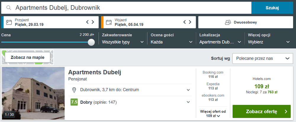 noclegi w dubrowniku