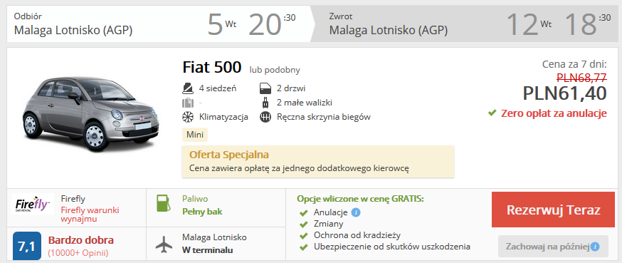 Hiszpania samochód