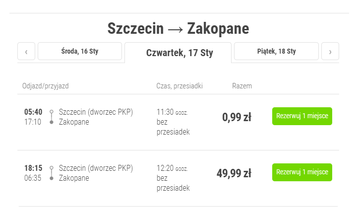 Flixbus rezerwacja