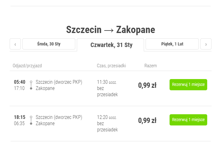 Flixbus rezerwacja