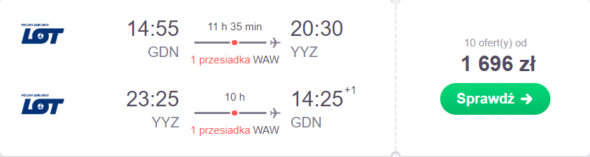 toronto z gdańska