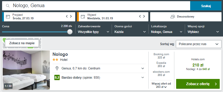 Rezerwacja obiektu