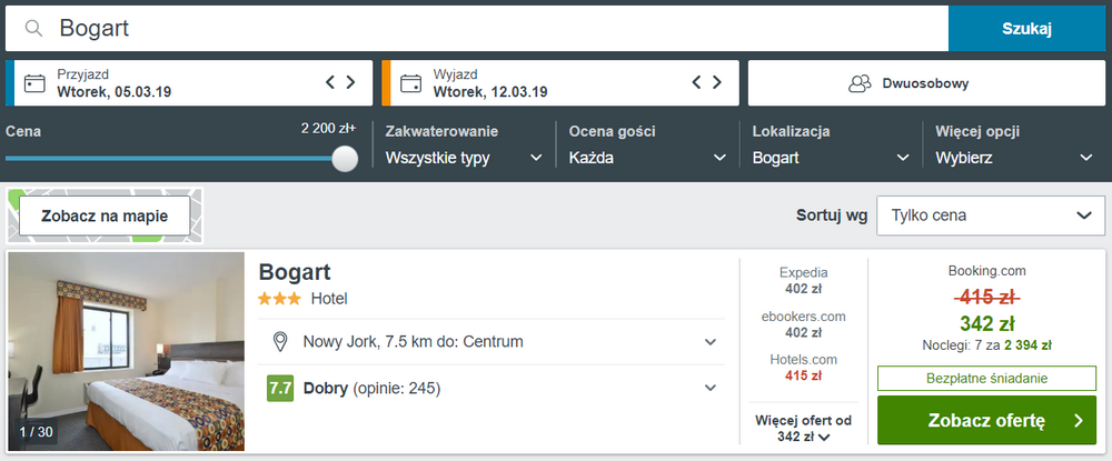 noclegi nowy jork