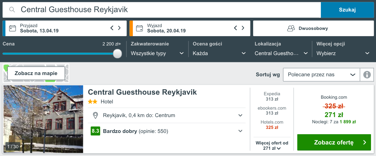 zarezerwuj hotel na islandii